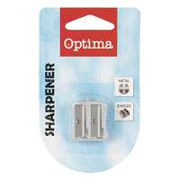 OPTIMA Hegyező OPTIMA fém bordázott fogórész 2 lyukú 1db/bliszter