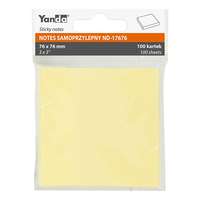 YANDA Öntapadós jegyzettömb YANDA 76x76 mm 100 lap sárga