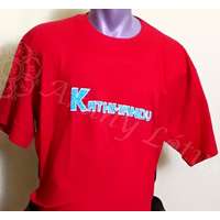  Kathmandu piros színű póló hímzett 48-as méret