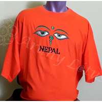  Buddha szeme, Nepál narancs színű póló 50-es méret