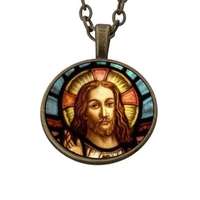  Jézus Krisztus üveg függős nyaklánc