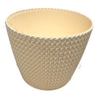 Kaspó fonott mintás, krém, 1,7 liter, DSP160 !/