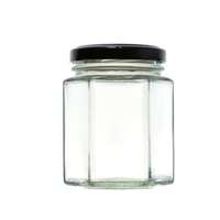 Befőttes üveg hatszögletű 180 ml, tetővel (12 db/csomag)