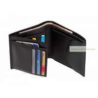 WILD STYLE valódi bőr pénztárca, barna, 11,5 x 9,1 x 1,9 cm