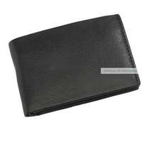 HOLIDAY valódi bőr pénztárca, fekete, 10,5 x 7,2 x 1,9 cm