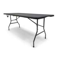  Seta összecsukható fekete vendéglátóasztal - party asztal -180 cm