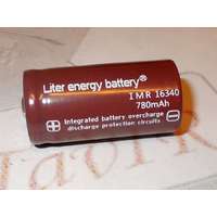 Li-ion akku (3.7V, 780mAh, 16340)