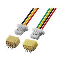 JST-SH 1.0 csatlakozó 4 pin, 10cm kábel szerelt anya/NYÁK aljzat apa (1mm)