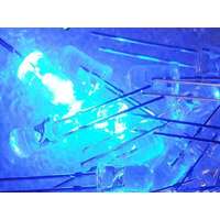 LED – Kék fényű, víztiszta tok csomag (20x, 5mm)