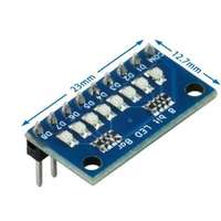 8 szegmens LED modul (kék, közös katód)