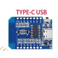 ESP8266/D1 WiFi-Serial modul alappanel (D1 mini, ESP-12, ESP12F, USB-C)