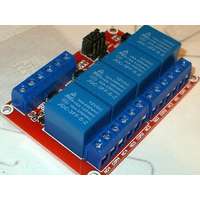 Relé-modul – 4-csatorna, optocsatolt (polarítás állítható; 12V)