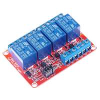 Relé-modul – 4-csatorna, optocsatolt (polaritás állítható; 24V)