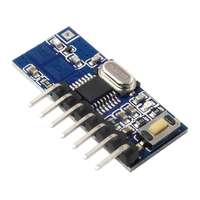 Távirányító vevő (Rádiós, 4 csatorna, tanítható, 433 MHz, RX480E-SMD)