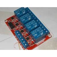 Relé-modul – 4-csatorna, optocsatolt (polarítás állítható; 5V)