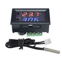 12V digitális termosztát modul – beépíthető, tokos kivitelű hőmérséklet-szabályozó (W1209WK/W1209)