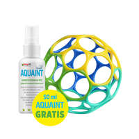 Baby Einstein, Aquaint Baby Einstein Oball Bright Starts Easy Grasp Classic Kék és Zöld Készségfejlesztő Játék + Aquaint 100% Ökológiai Tisztító Víz 50ml