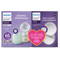 Philips Avent Philips Avent Essential Elektromos Mellszívó (SCF323/11) + Ajándék Eldobható Melltartóbetét - Natural Motion Technológia, 8 Stimulációs és 16 Fejési Üzemmód, Halk és Kényelmes Használat