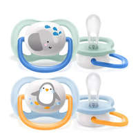 Philips Avent Philips Avent Ultra Air Játszócumi Állatos Minta 0-6 Hónapos Korosztály Kék Narancssárga Fiús Kivitel 2db (SCF080/05)
