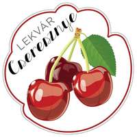 Zsona Dekor Formavágott lekvár cimke CSERESZNYE öntapadós műanyag alapú 5 db/csomag