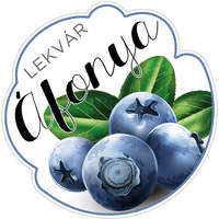 Zsona Dekor Formavágott lekvár cimke ÁFONYA öntapadós műanyag alapú 5 db/csomag