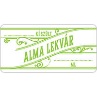 Alma lekvár öntapadós műanyag alapú cimke 6 db/csomag