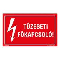 Zsona Dekor Tűzeseti főkapcsoló! Műanyag tábla 160x100 mm