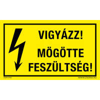 Zsona Dekor Vigyázz! Mögötte feszültség! Műanyag tábla 160x100 mm