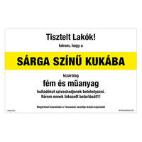 Zsona Dekor Szelektív hulladékgyűjtő fém és műanyag Alumínium tábla 100x160 mm