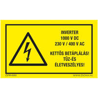 Zsona Dekor Inverter 1000 V DC Alumínium tábla 100x160 mm