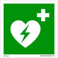 Zsona Dekor Defibrillátor Öntapadós matrica 150x150 mm