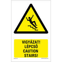 ZSONA Vigyázz lépcső Öntapadós matrica 160x100 mm