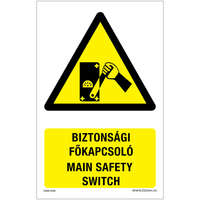 ZSONA Biztonsági főkapcsoló Öntapadós matrica 160x100 mm