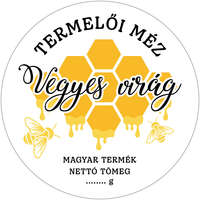 Zsona Dekor Kör alakú mézes cimke VEGYES VIRÁG 6 db/csomag v2