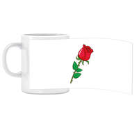 Zsona Dekor Porcelán bögre Ovis jellel Rózsa mintával