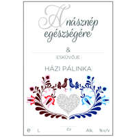 Zsona Dekor Pálinkás cimke A násznép egészségére Házi pálinka 5 db/csomag