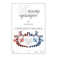 Zsona Dekor Pálinkás cimke A násznép egészségére Cseresznye 5 db/csomag