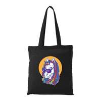 Zsona Dekor Raszta unikornis - Bevásárló táska fekete