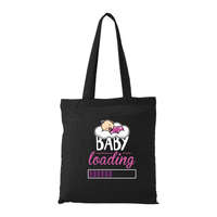 Zsona Dekor Baby loading lány - Bevásárló táska fekete