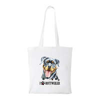 Zsona Dekor Rotweiler - Bevásárló táska fehér