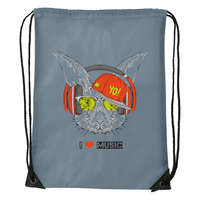 Zsona Dekor Zenét hallgató nyúl - Sport táska szürke