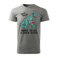 Zsona Dekor Póló Rock an roll mintával - Szürke XXXL méretben
