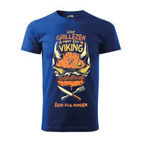 Zsona Dekor Póló Úgy grillezek mint egy viking mintával - Kék XL méretben