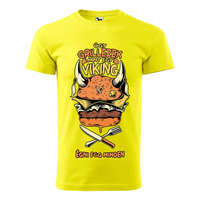 Zsona Dekor Póló Úgy grillezek mint egy viking mintával - Sárga XL méretben
