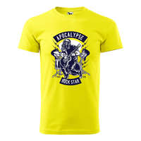 Zsona Dekor Póló Apocalypse Rock Star mintával - Sárga S méretben