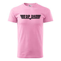 Zsona Dekor Póló Top dad mintával - Rózsaszín S méretben