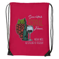 Zsona Dekor Szeretek borral főzni - Sport táska piros