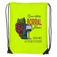 Zsona Dekor Szeretek borral főzni - Sport táska sárga