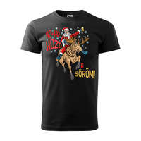 Zsona Dekor Póló Ho-Ho-Hozd a söröm! mintával - Fekete XXL méretben