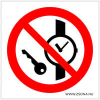 Zsona Dekor Fém vagy óra viselése tilos! Öntapadós matrica 100x100 mm